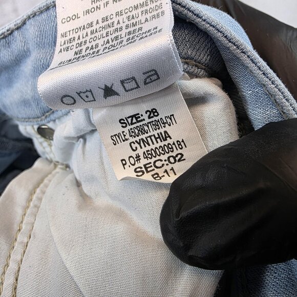 Joe's Jeans Skinny Crop Jeans Womens 28 Light Wash Stretch Denim Cynthia Raw Hem - Picture 11 of 12